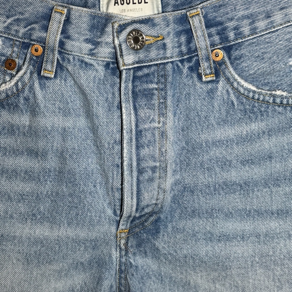 Agolde Parker Distressed Cut Off Shorts size 28 Classic Summer Festival - Picture 5 of 14